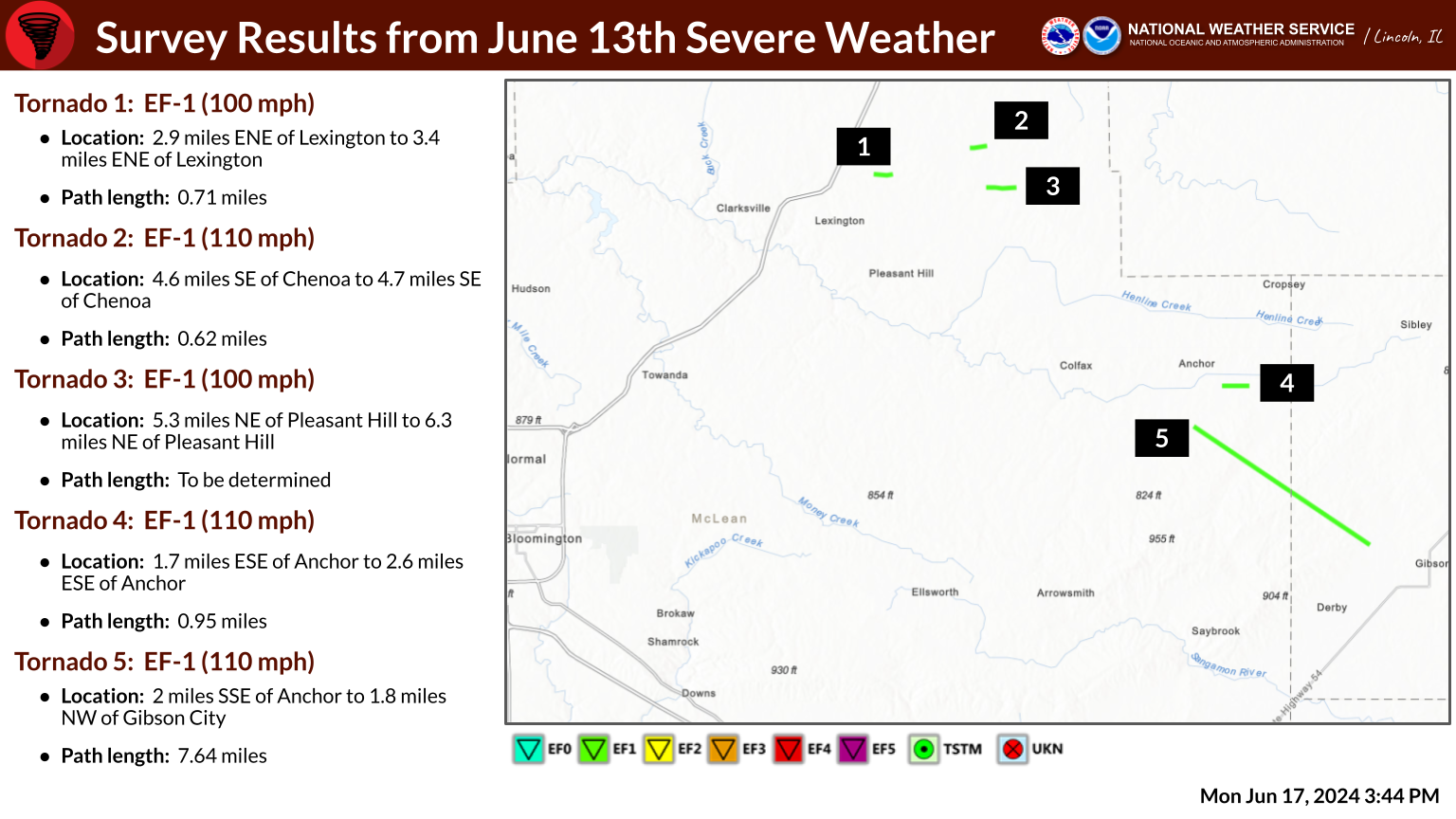 Map of survey results as of Monday, June 17