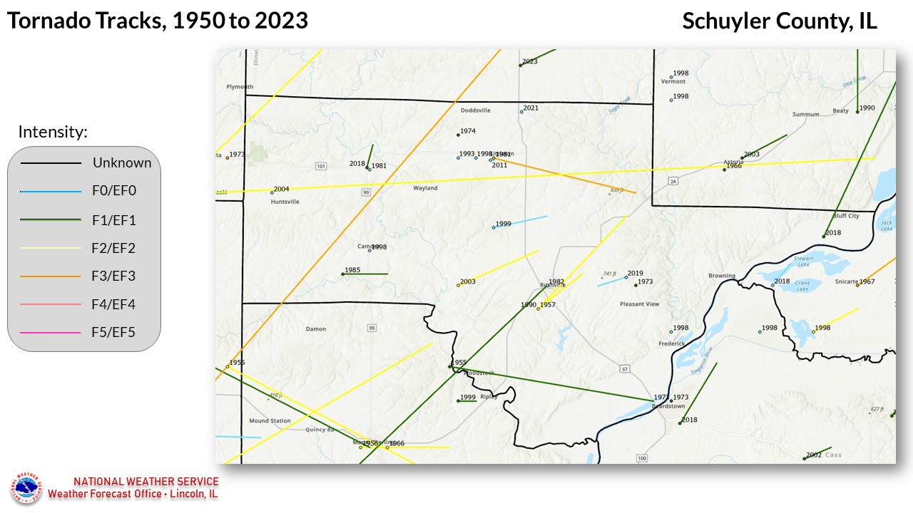 Schuyler County tornadoes since 1950