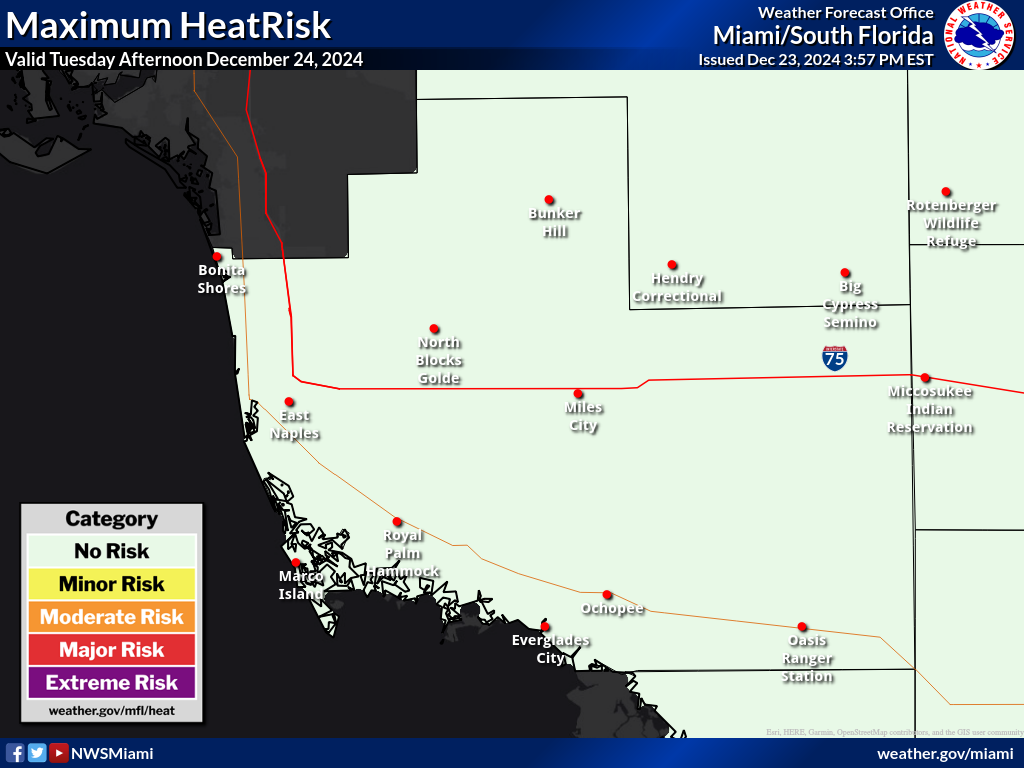 Maximum HeatRisk for Day 2