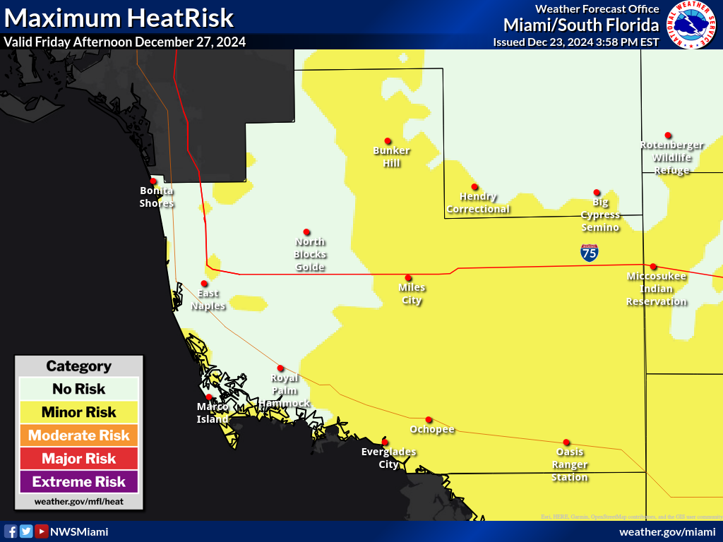 Maximum HeatRisk for Day 5