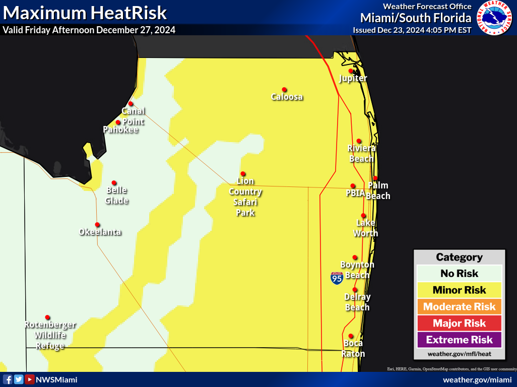 Maximum HeatRisk for Day 5