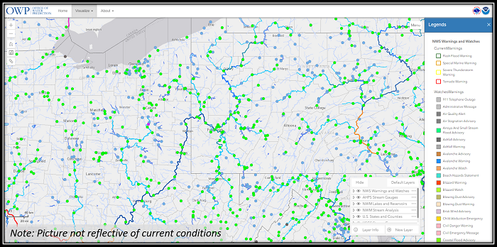 NWS Office of Water Prediction Map