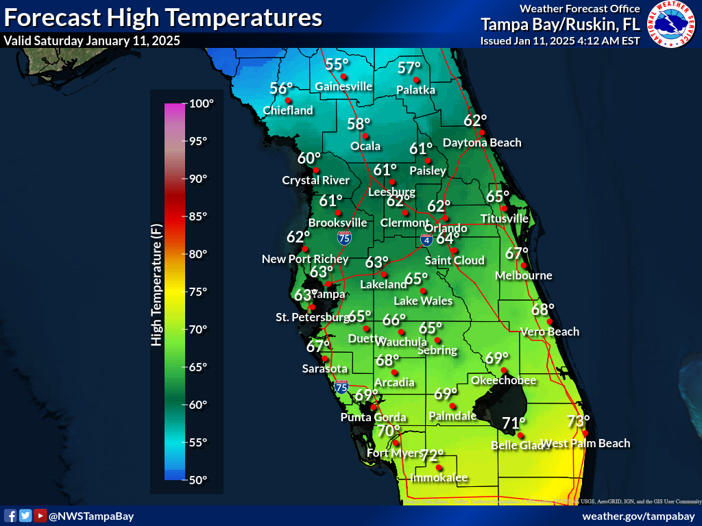 Expected High Temperature for Day 1