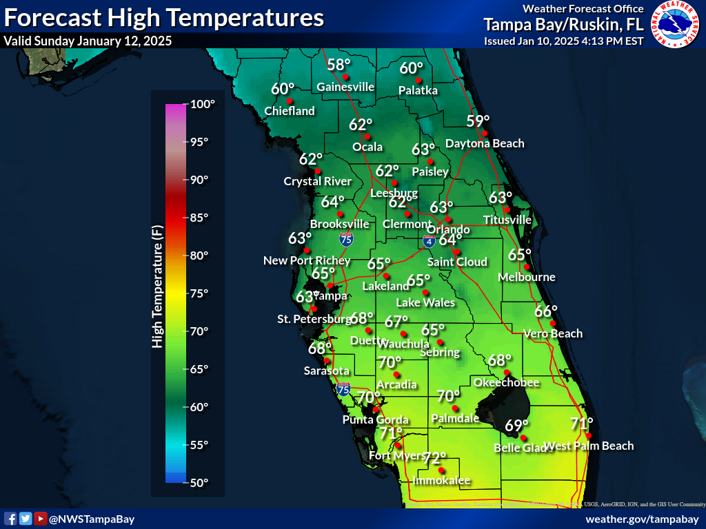 Expected High Temperature for Day 2