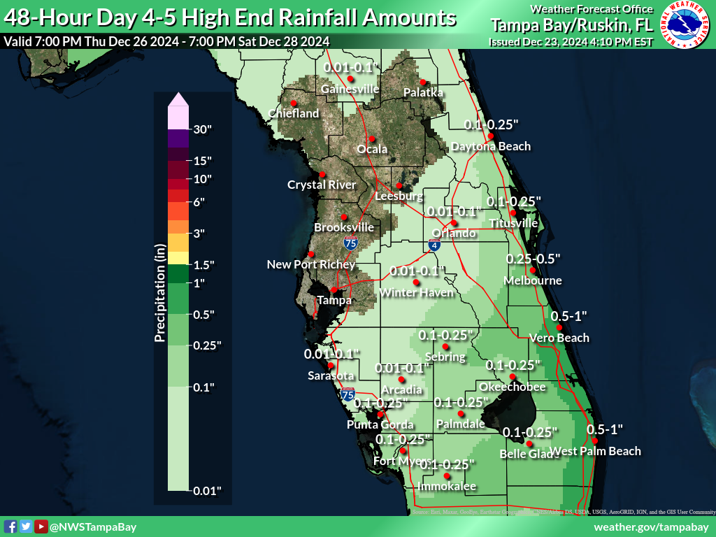 Greatest Possible Rainfall for Day 4-5