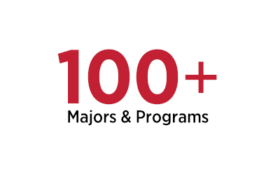 100 plus majors and programs