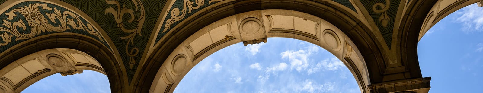 Arches at the front of Memorial Union