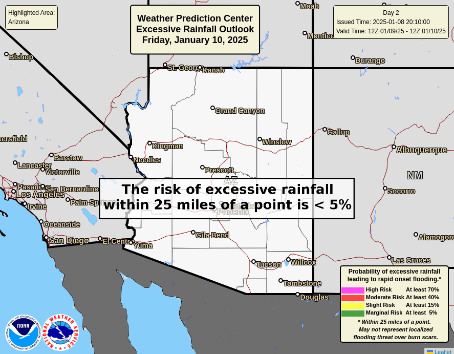 Tomorrow's monsoon precipitation outlook