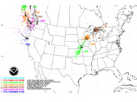 Day 1-3 forecast of surface low tracks (with ensemble clusters) associated with significant winter weather