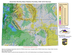 Decemebr Mean Monthly Humidity